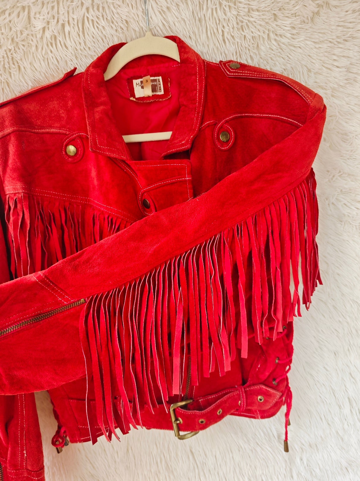 Giacca camoscio western
