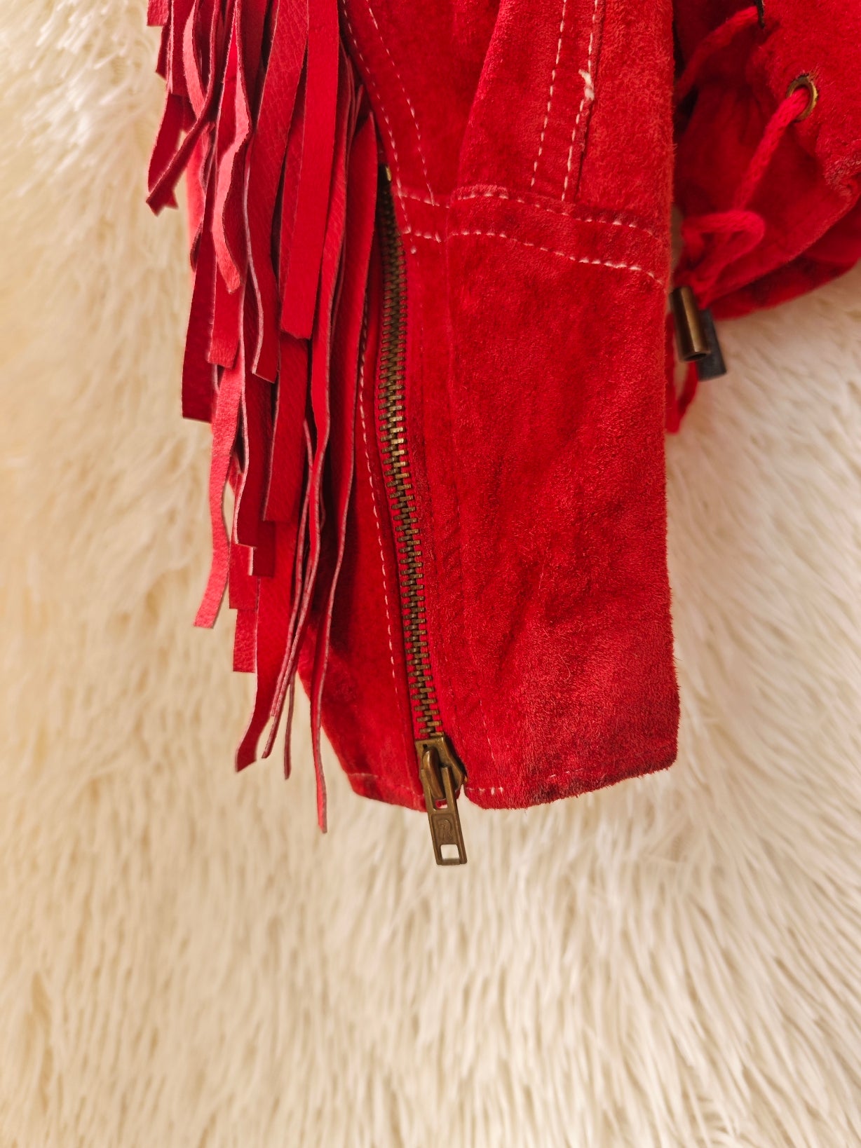 Giacca camoscio western