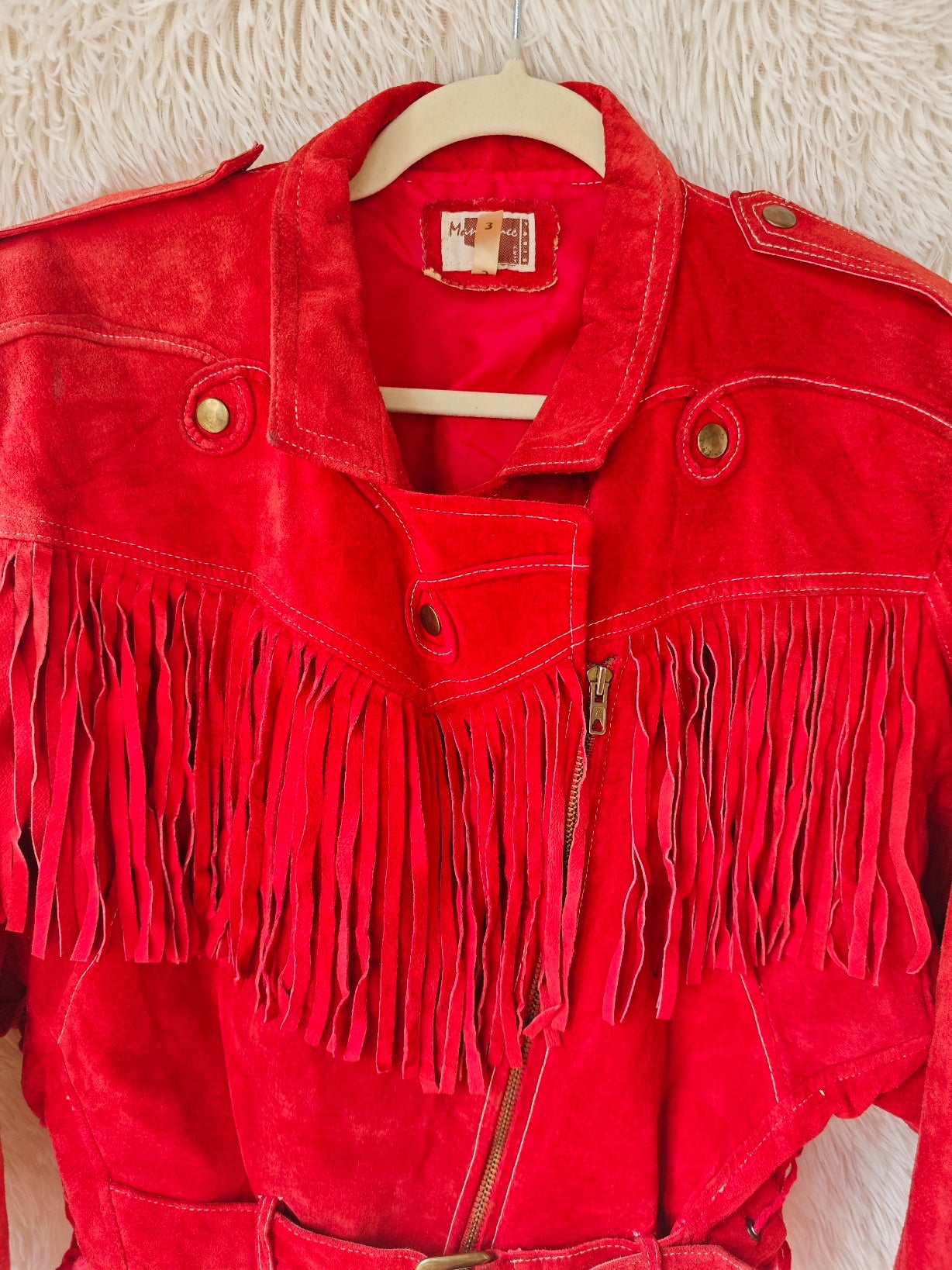 Giacca camoscio western