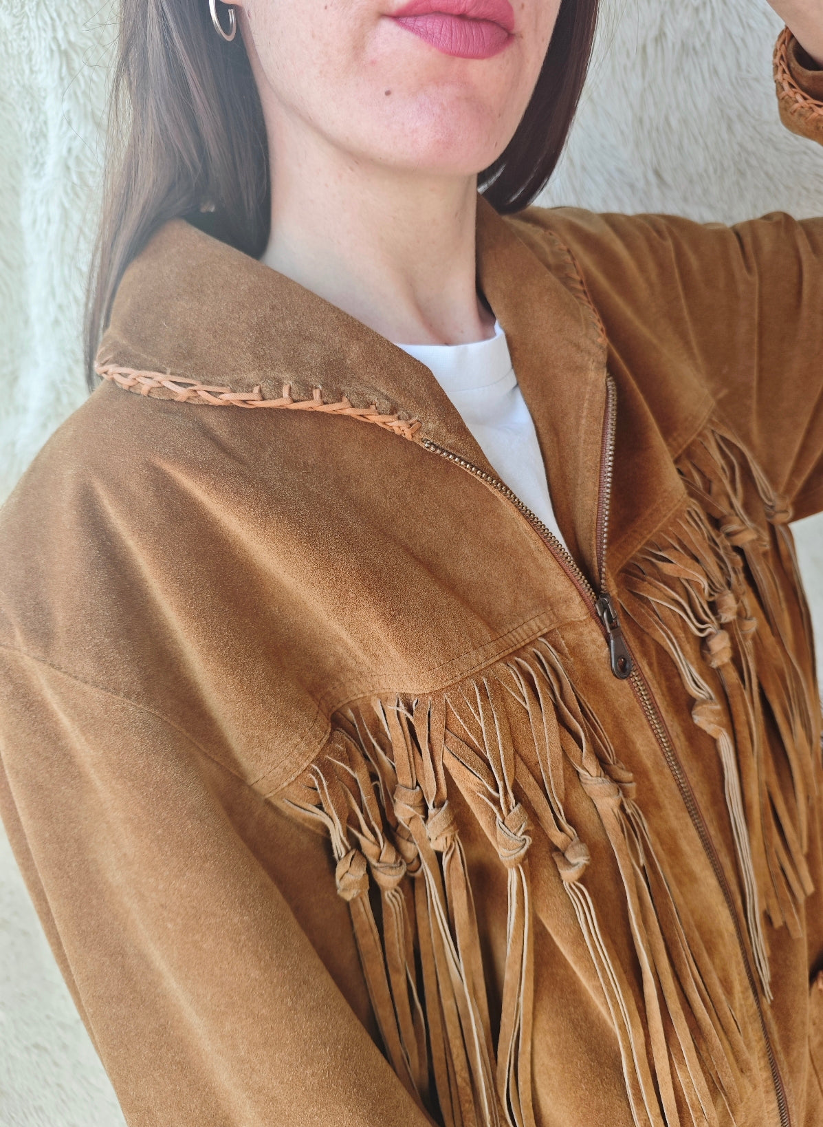 Giacca frange western