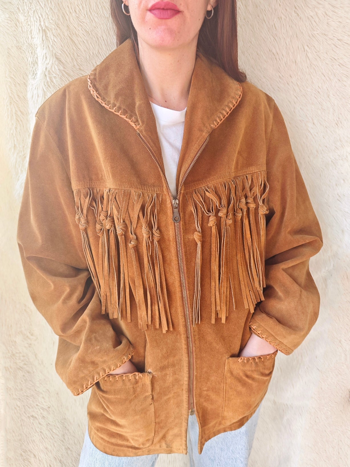 Giacca frange western
