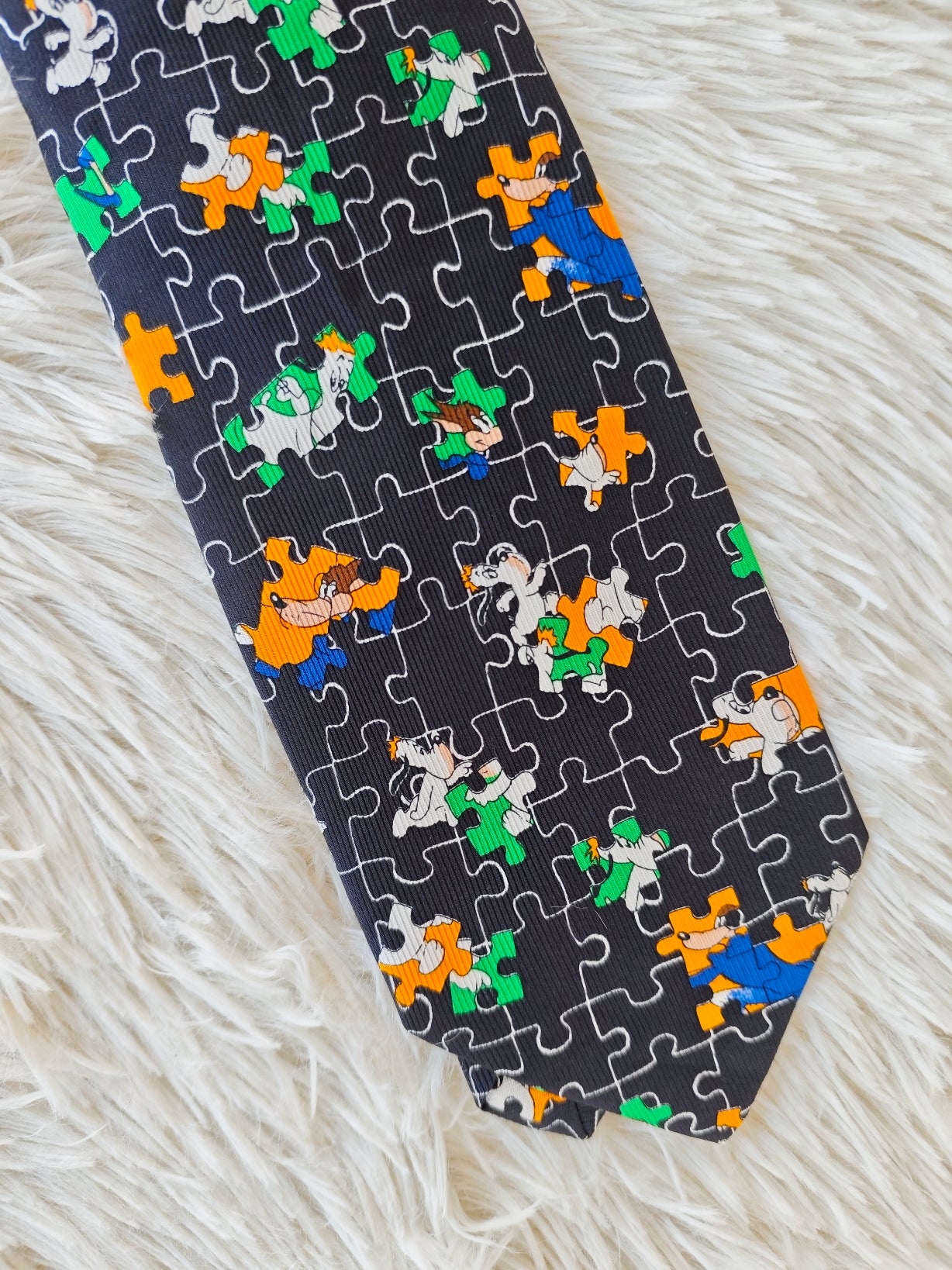 Cravatta Tex Avery Puzzle Black