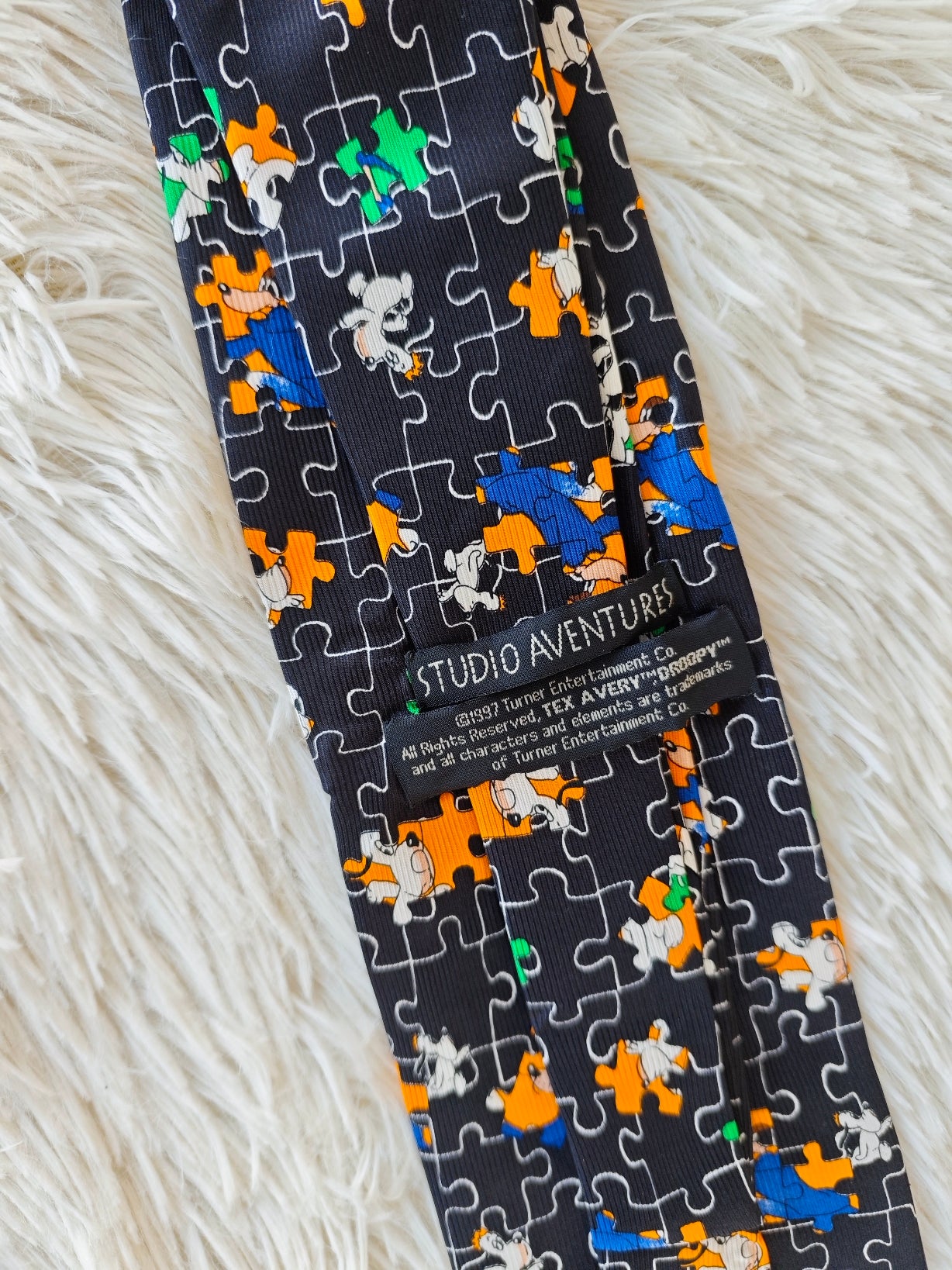Cravatta Tex Avery Puzzle Black