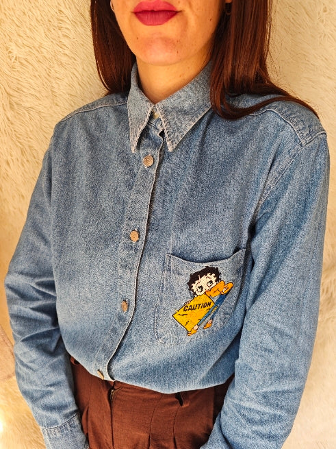 Camicia Betty boop caution