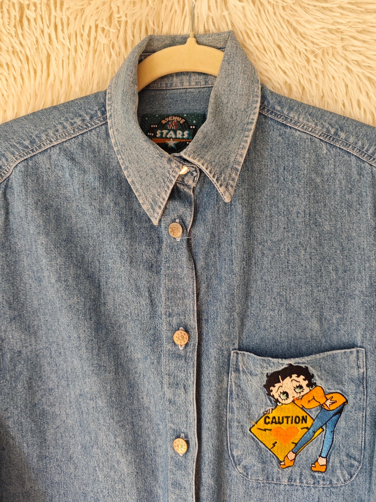 Camicia Betty boop caution