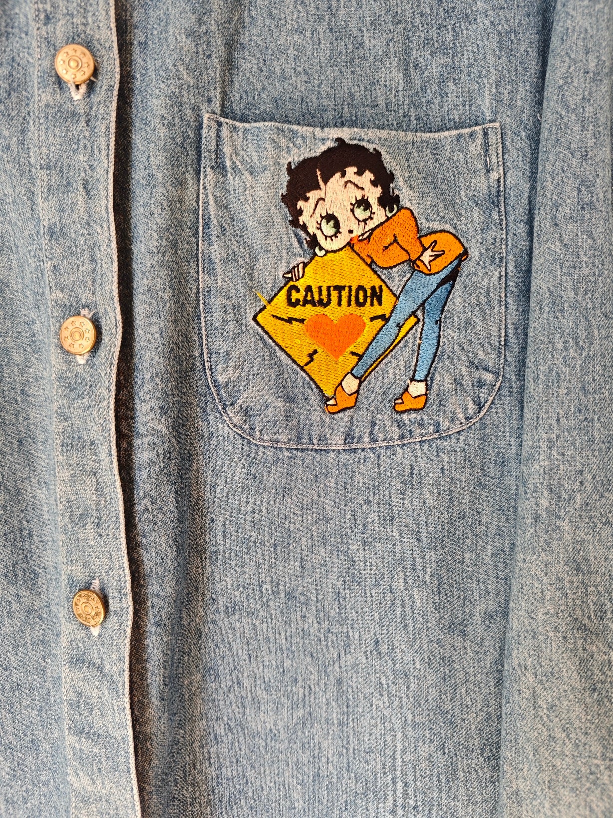 Camicia Betty boop caution