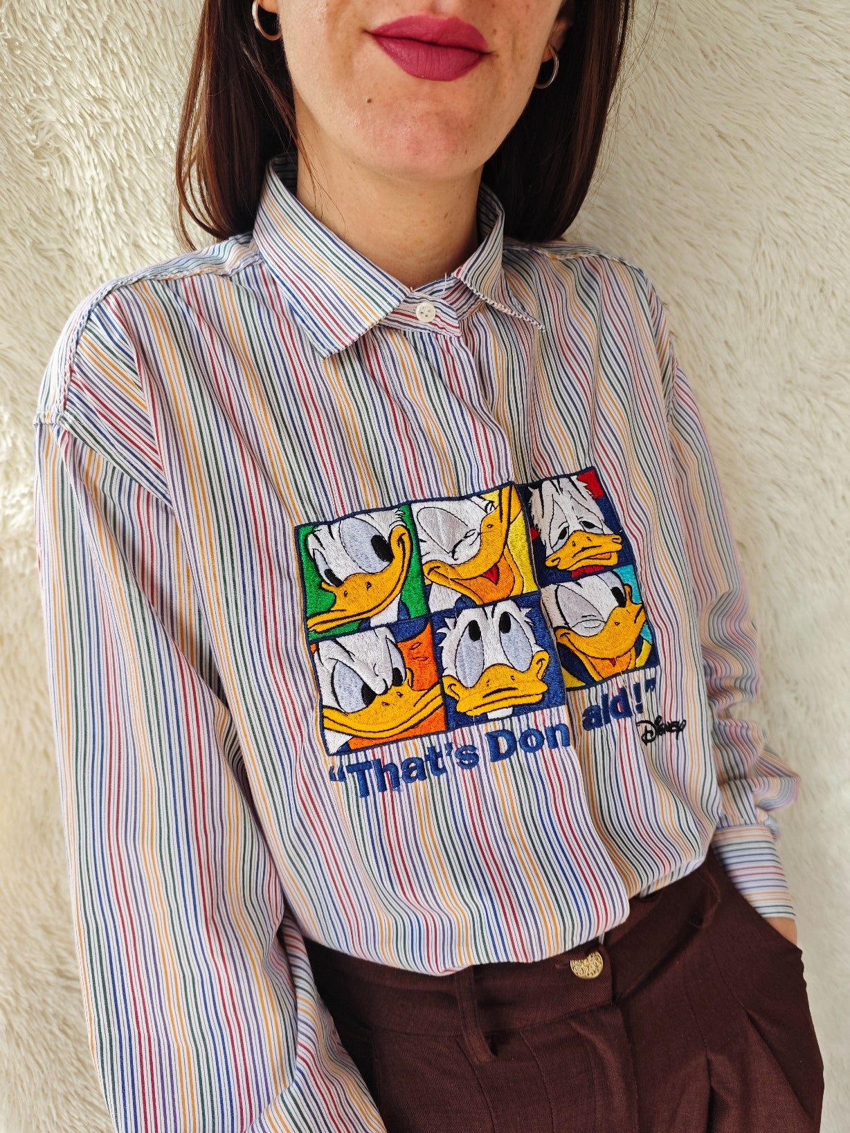 Camicia a righe colorate Donald
