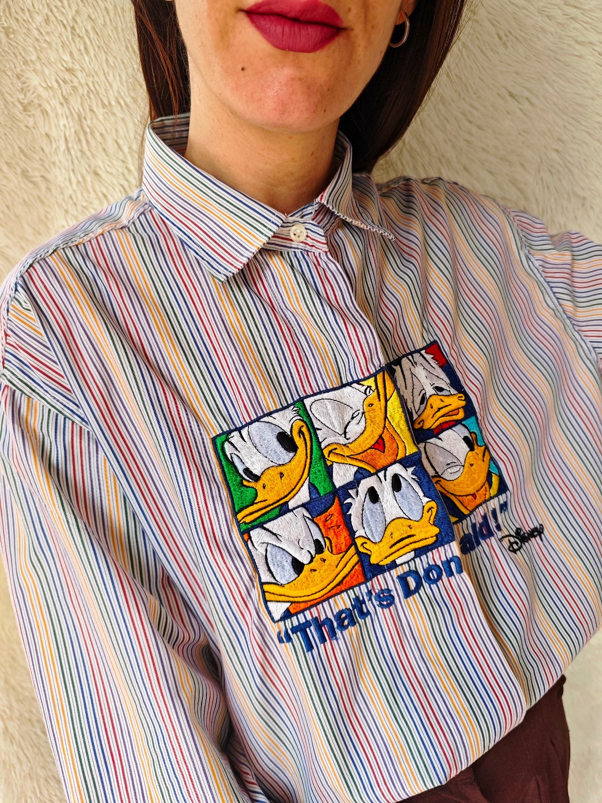 Camicia a righe colorate Donald