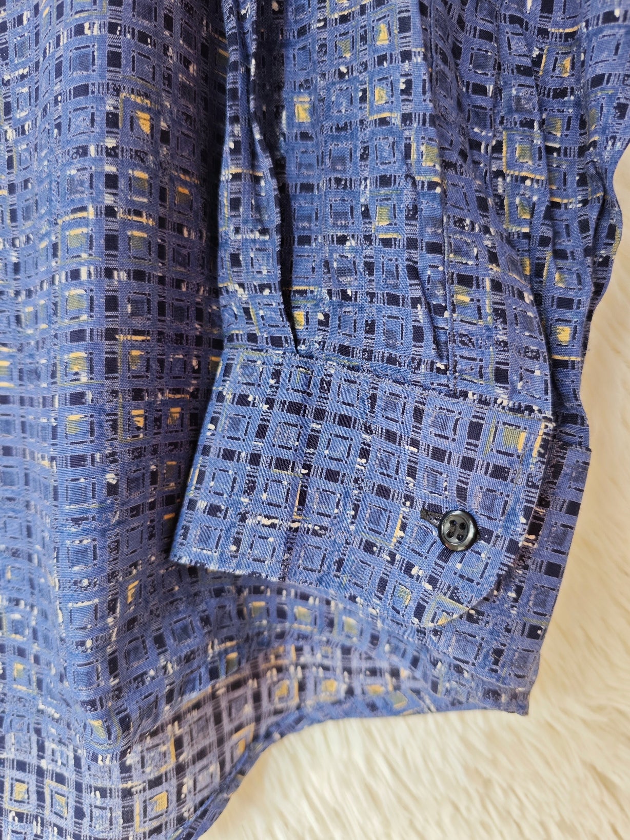 Camicia Geometrica - Blu Polvere & Indigo