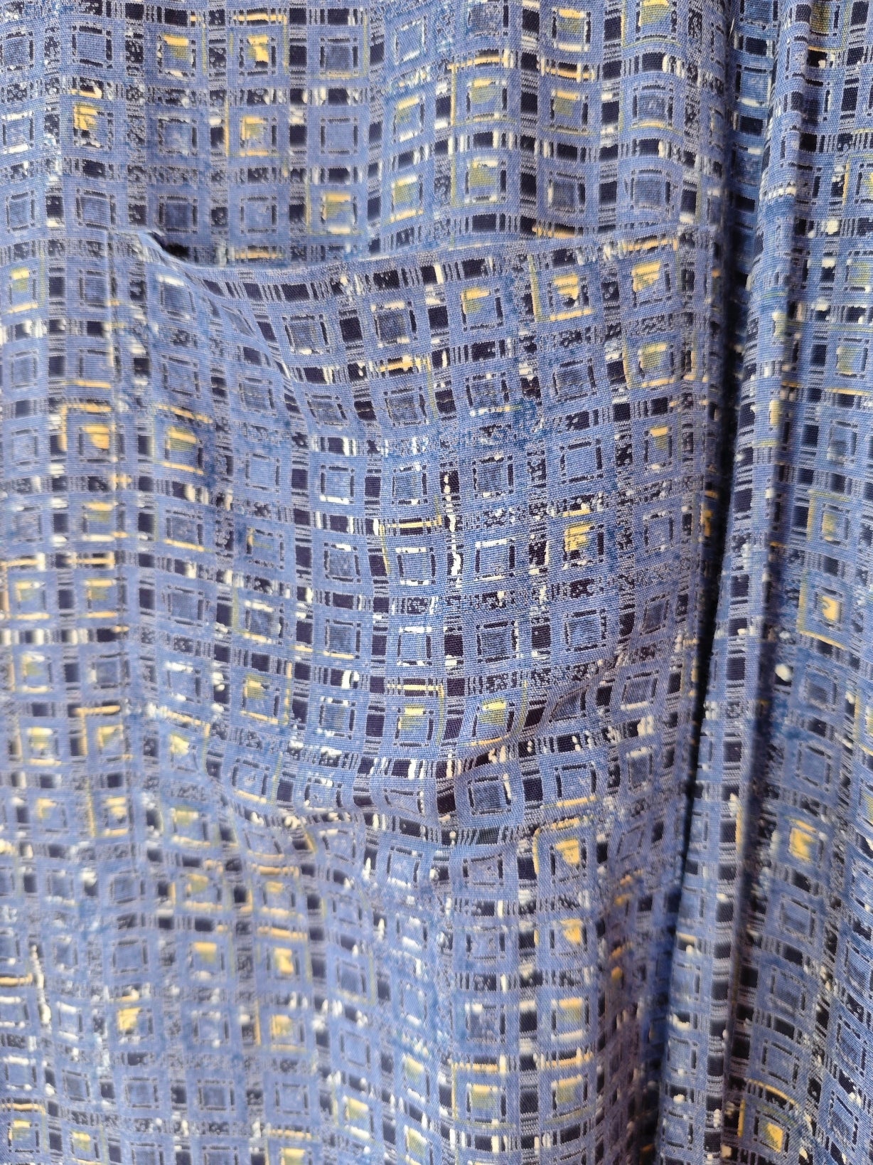 Camicia Geometrica - Blu Polvere & Indigo