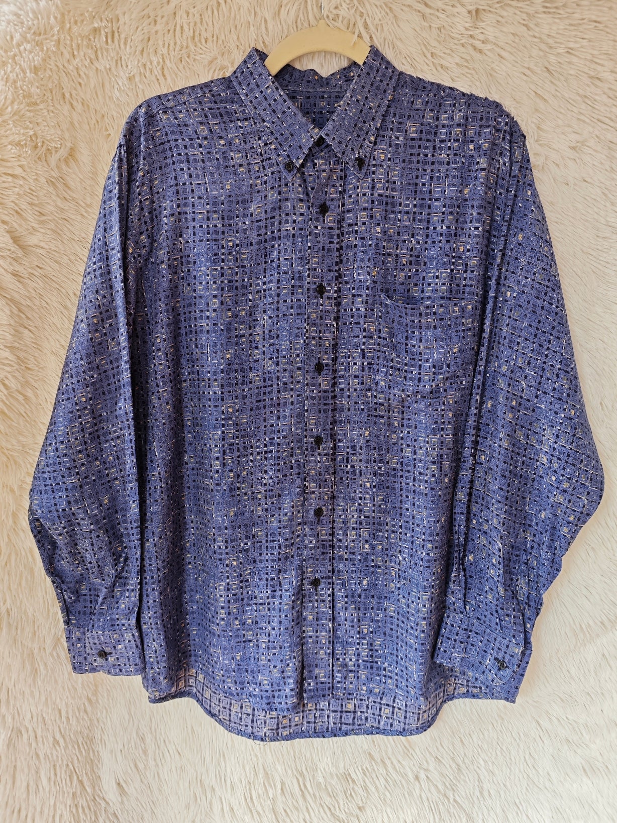 Camicia Geometrica - Blu Polvere & Indigo