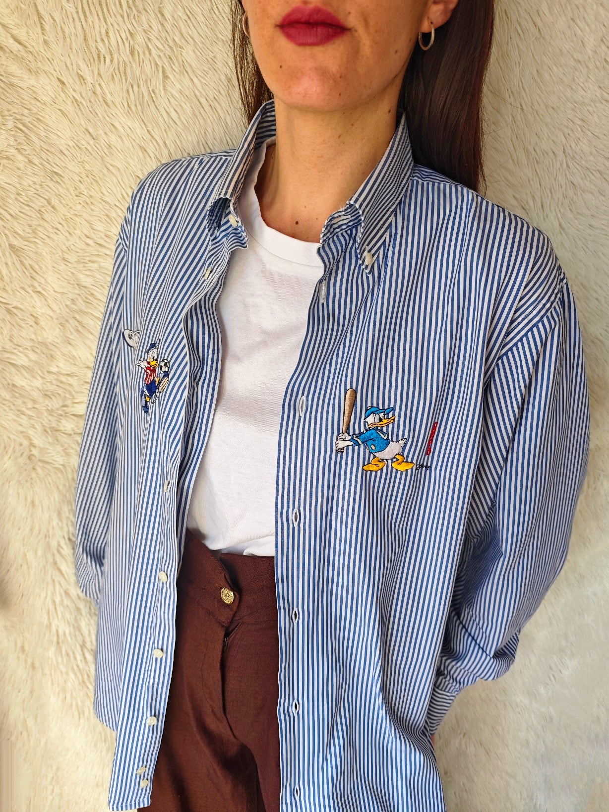 Camicia a righe paperino sportivo