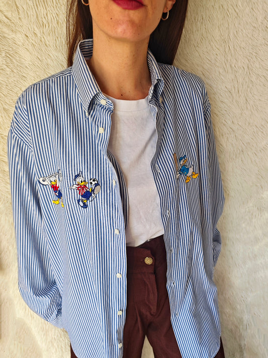 Camicia a righe paperino sportivo
