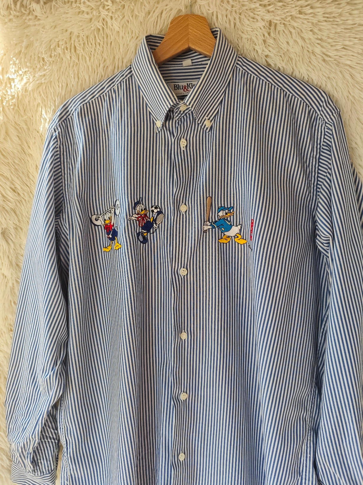 Camicia a righe paperino sportivo