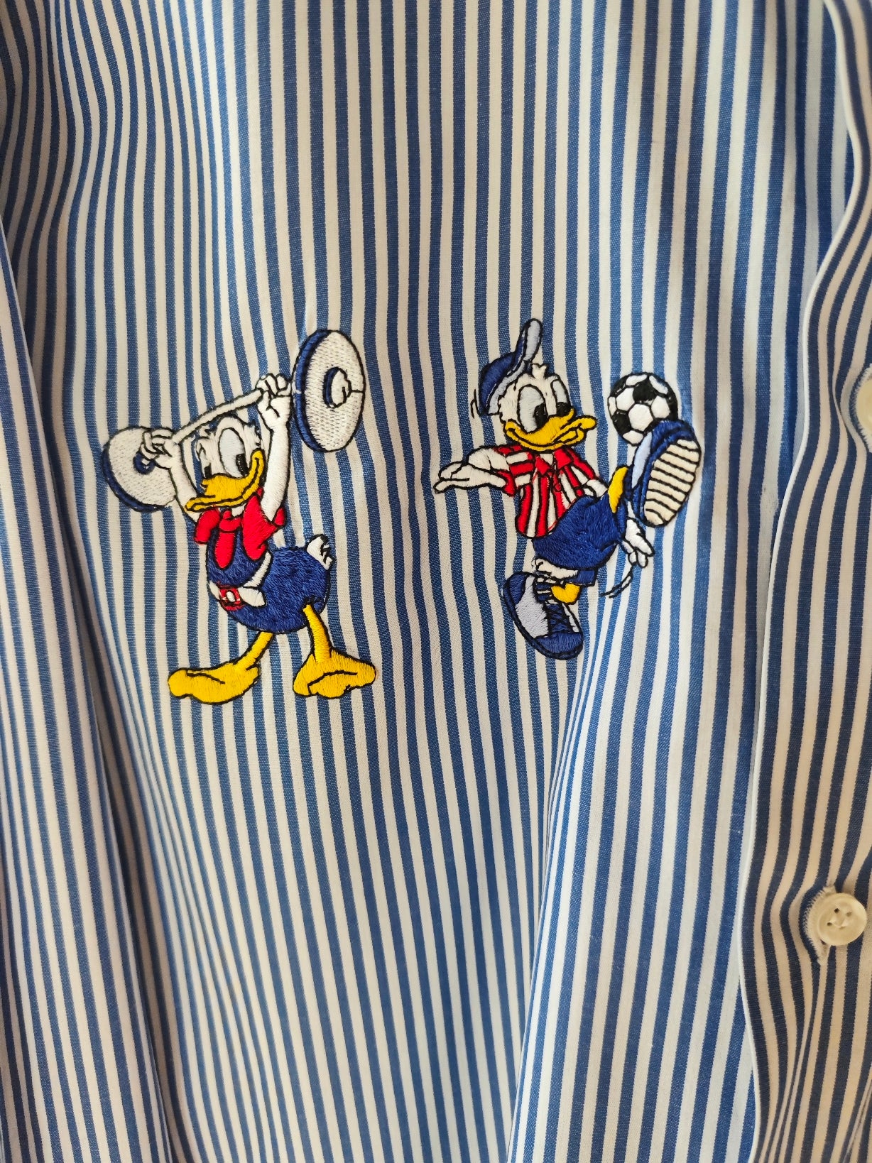 Camicia a righe paperino sportivo