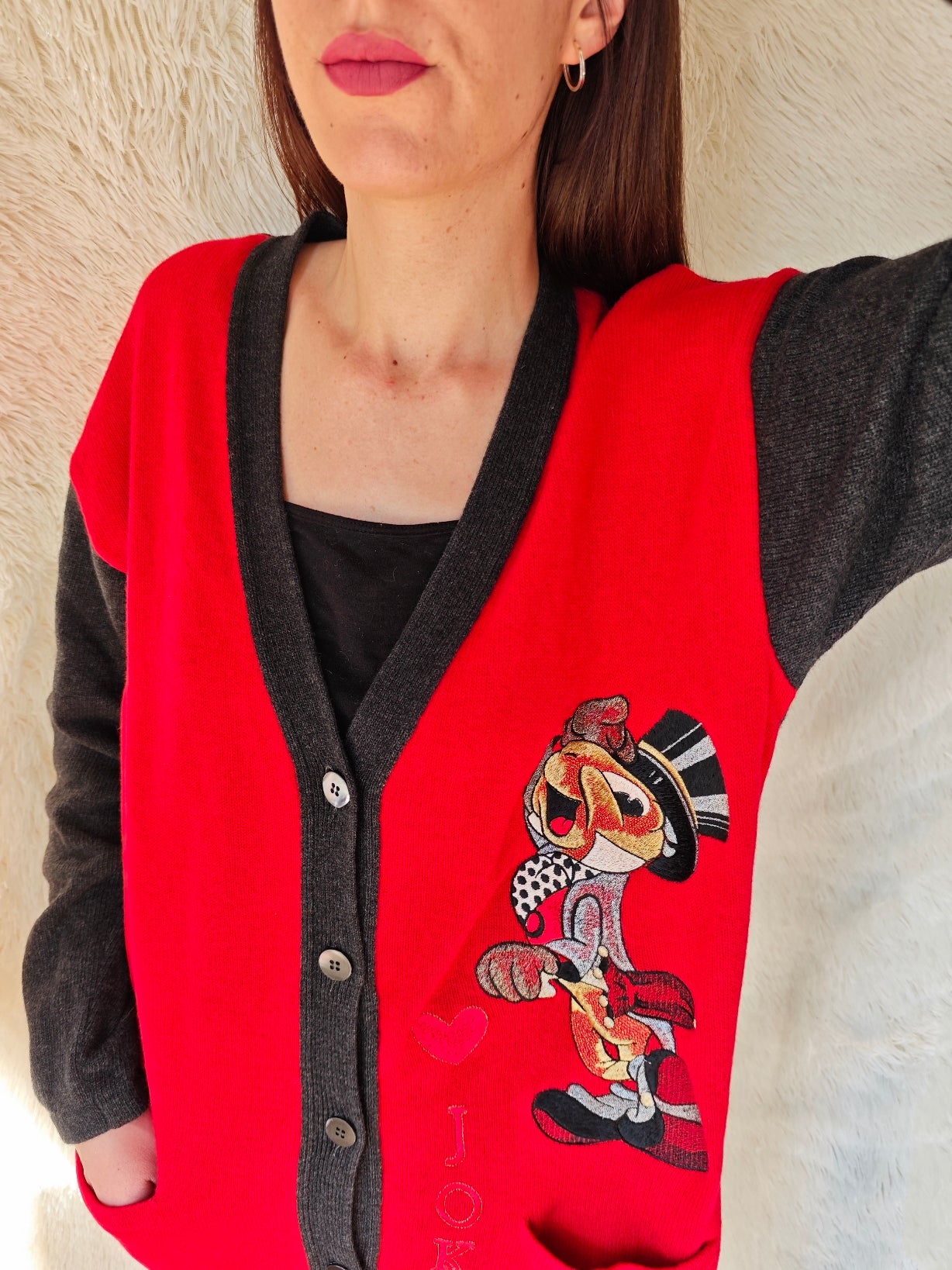 Cardigan Iceberg con Grillo Parlante