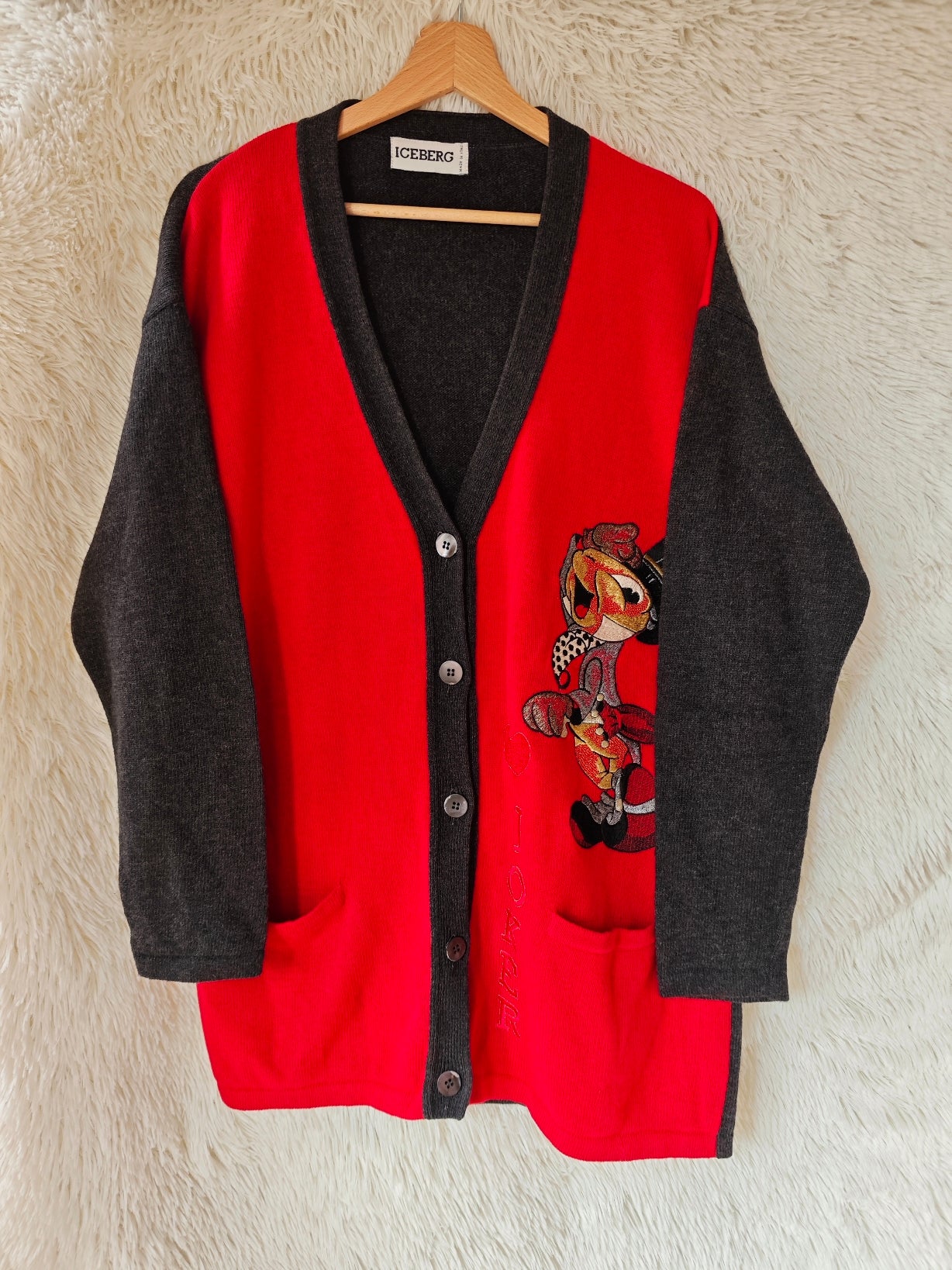 Cardigan Iceberg con Grillo Parlante