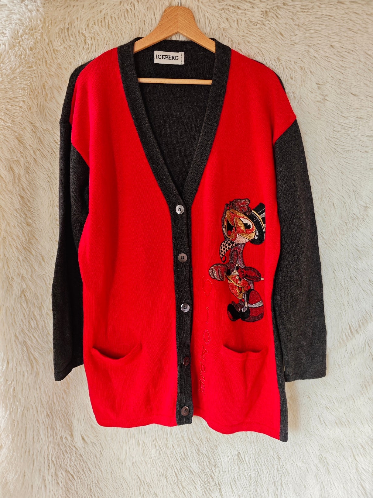 Cardigan Iceberg con Grillo Parlante