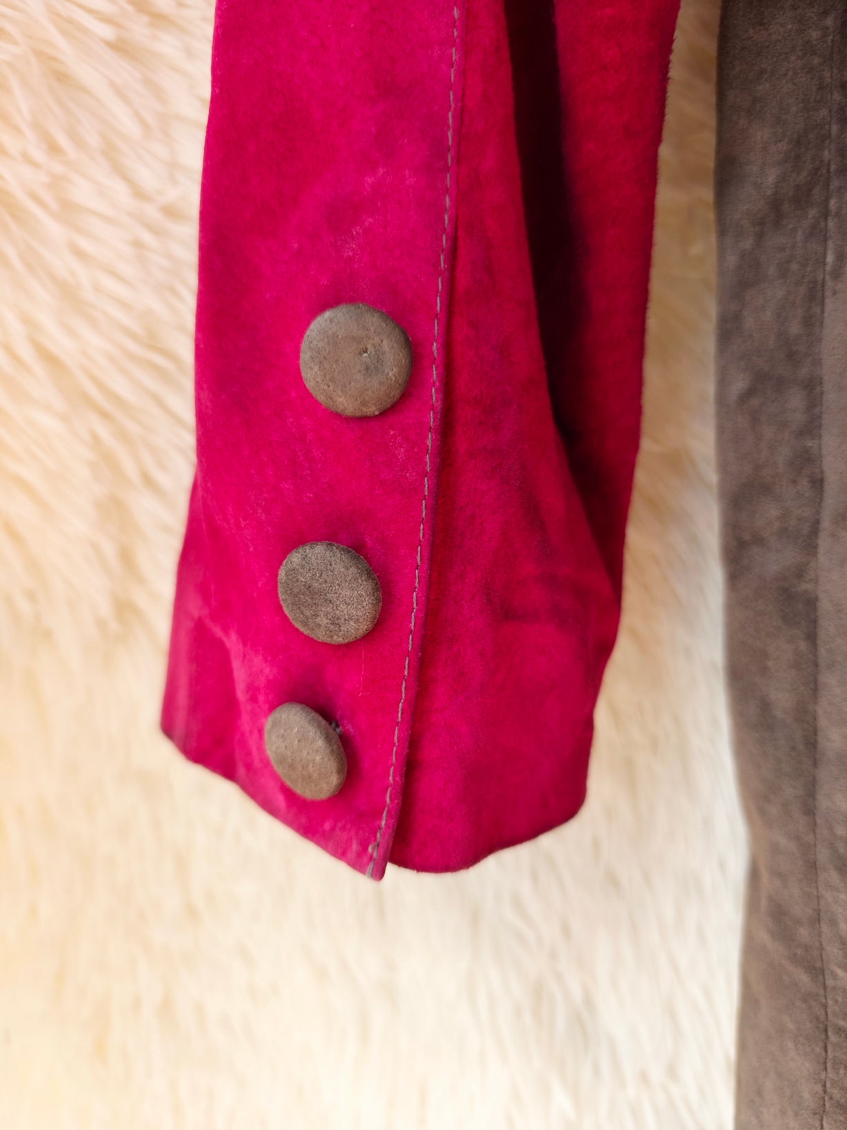 Giacca Scamosciata Color Block