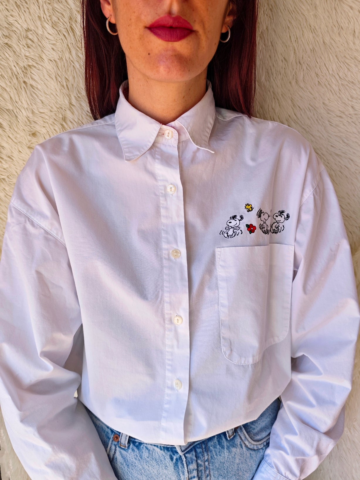 Camicia Snoopy bianca