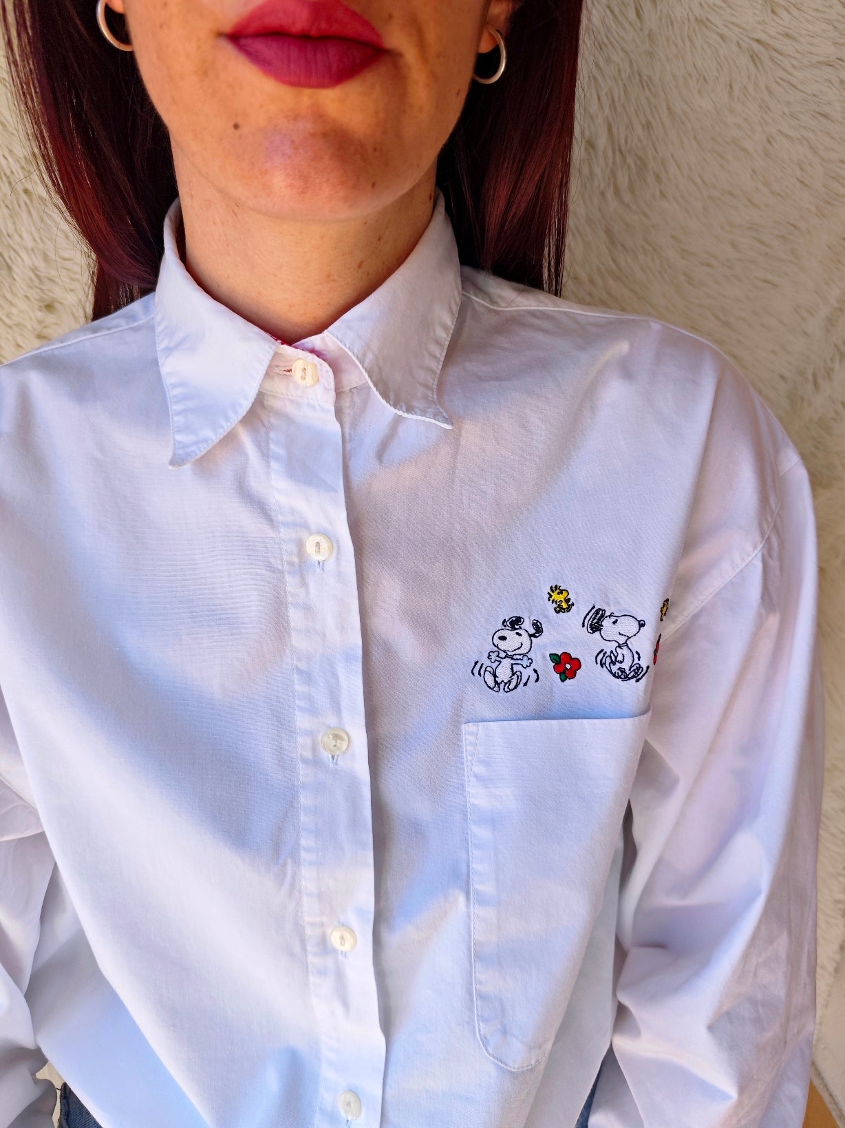 Camicia Snoopy bianca