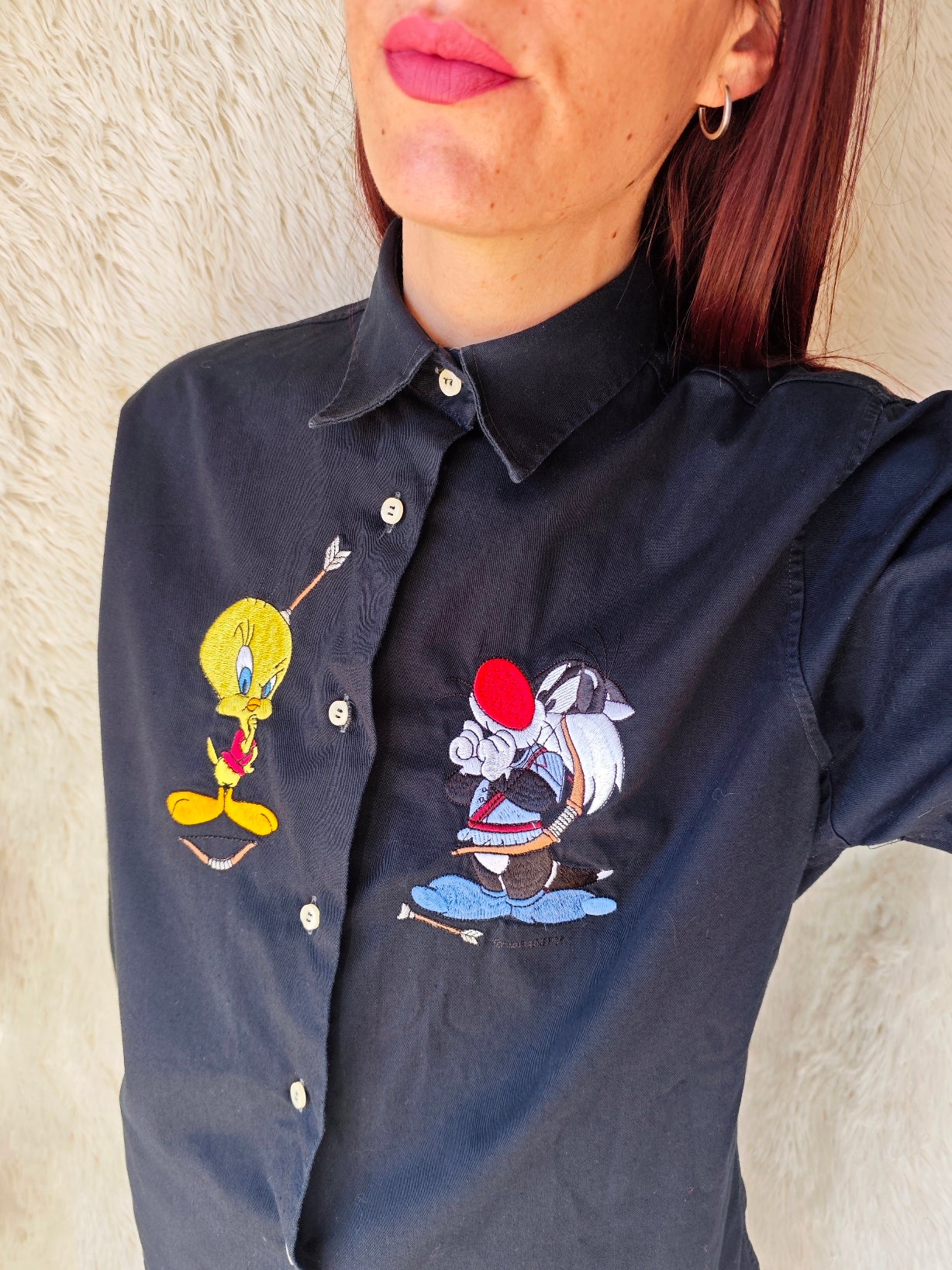 Camicia Titti & Silvestro nera