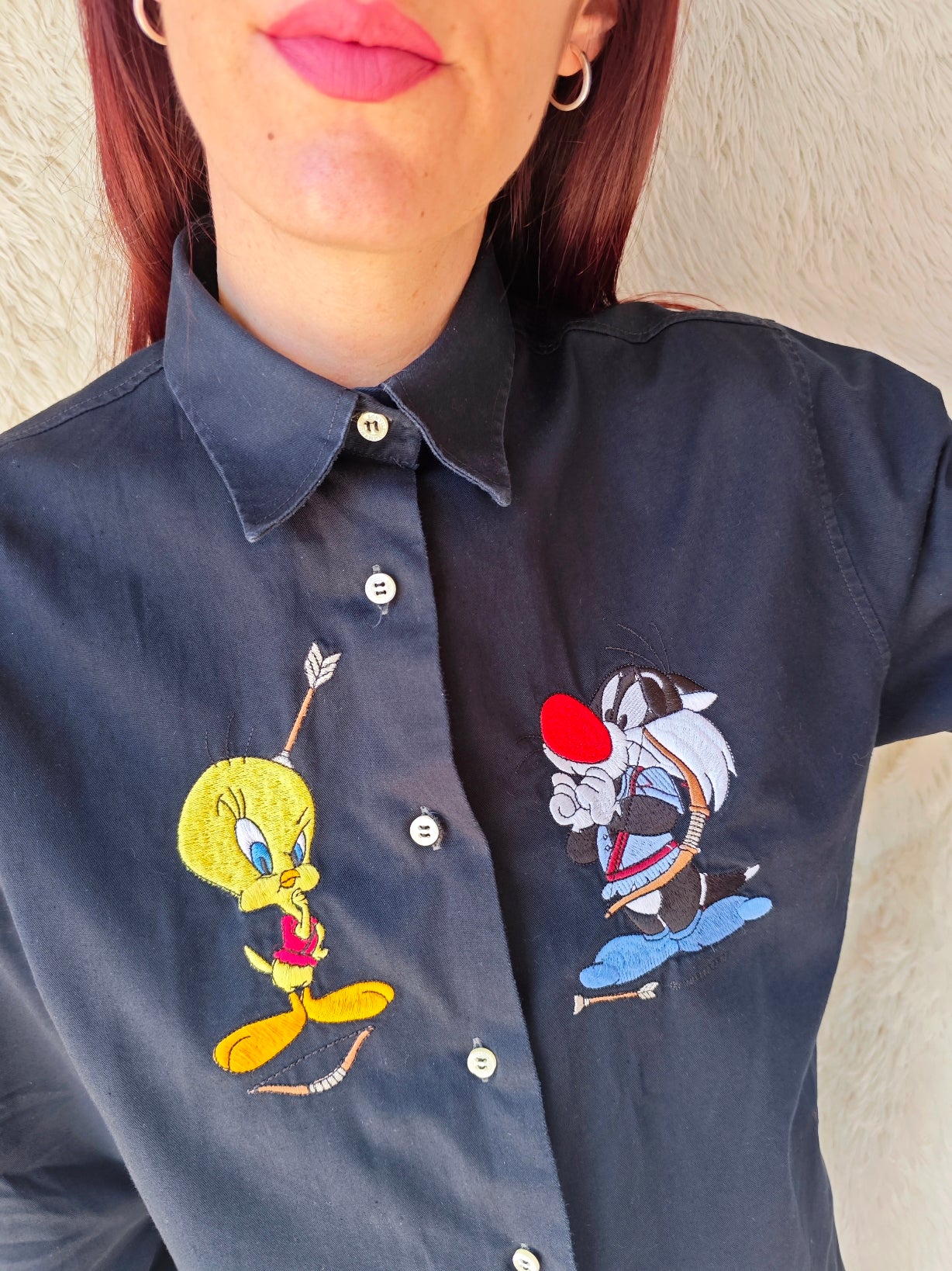 Camicia Titti & Silvestro nera