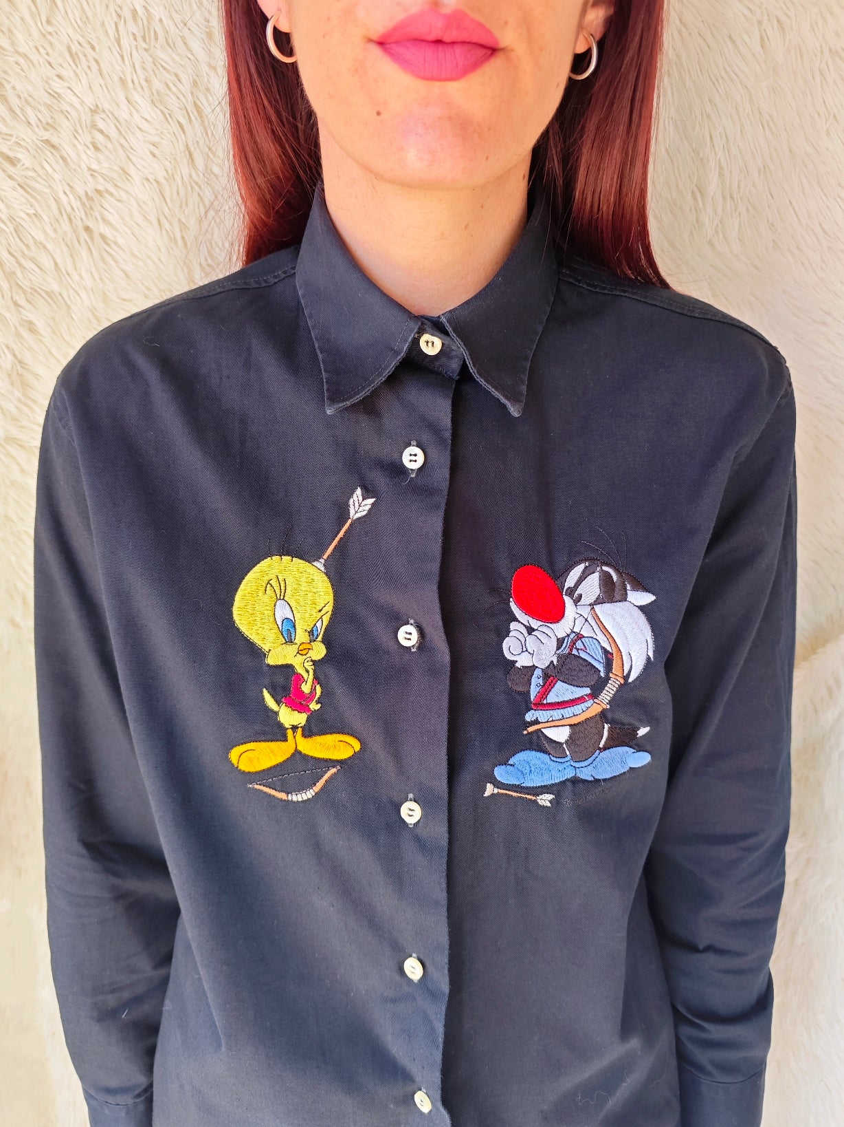Camicia Titti & Silvestro nera