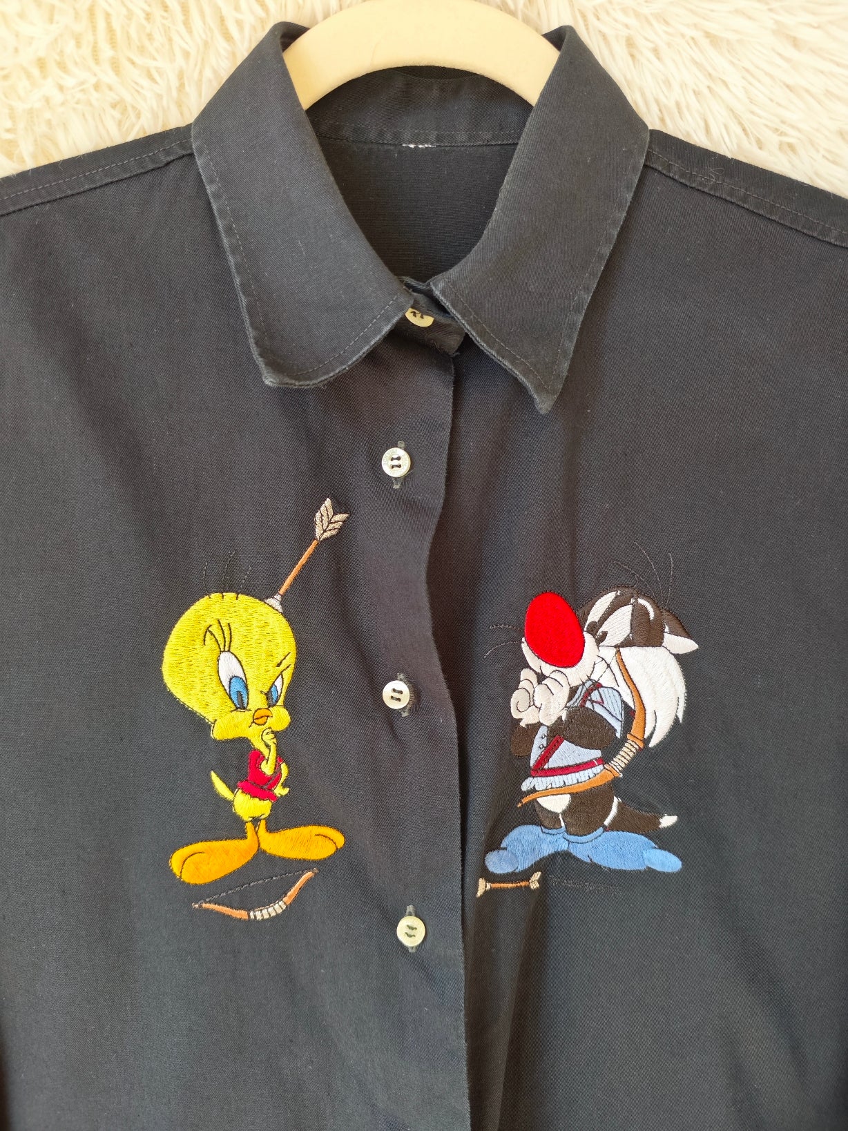 Camicia Titti & Silvestro nera