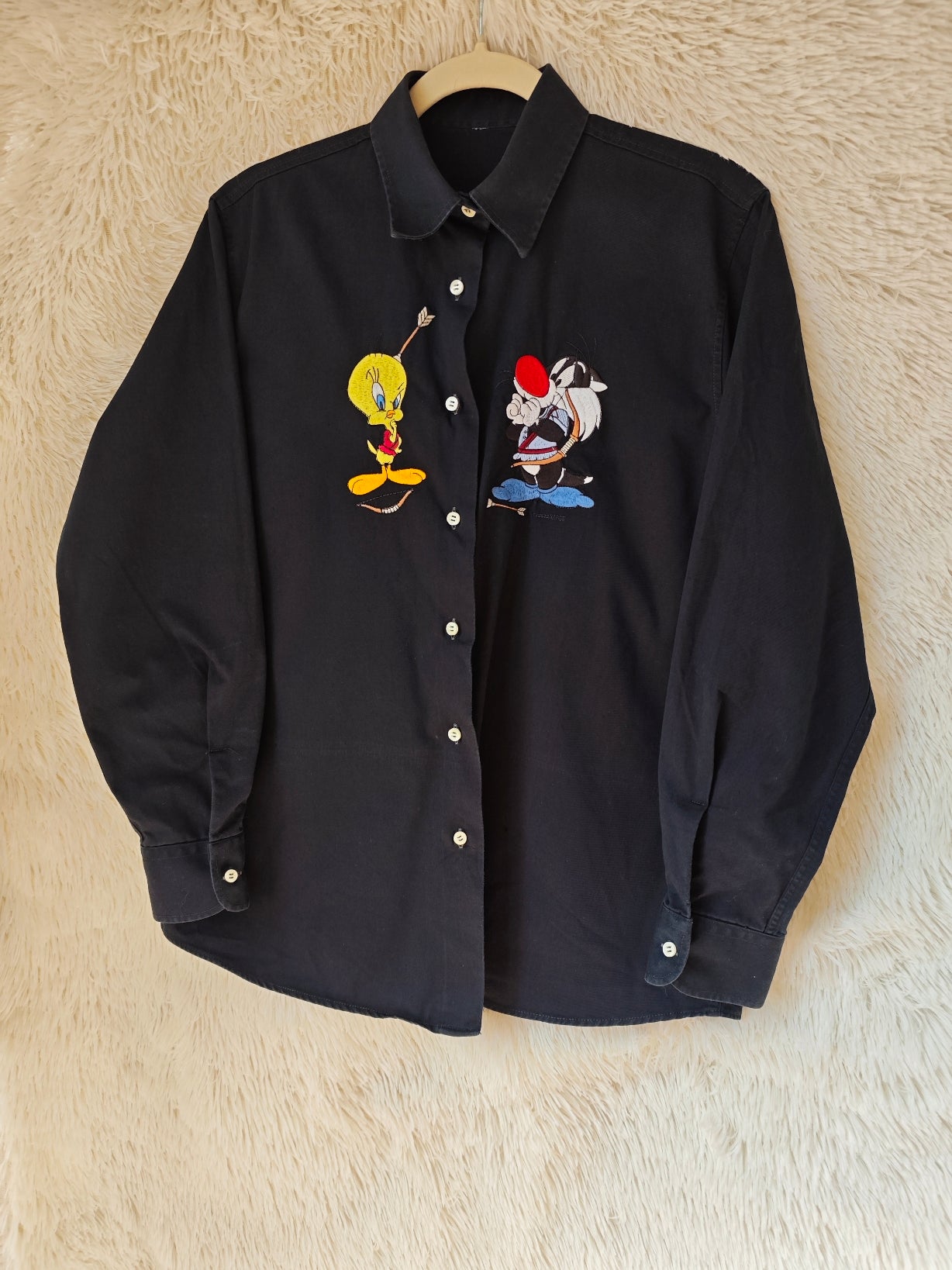 Camicia Titti & Silvestro nera