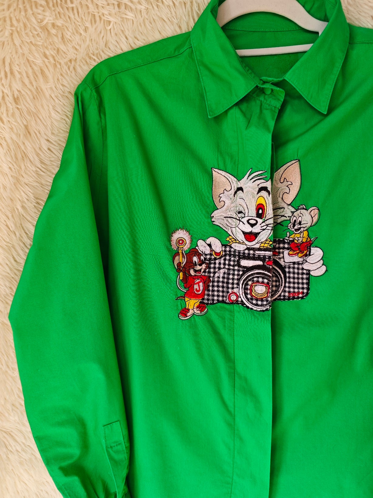 Camicia Tom & Jerry fotografo verde
