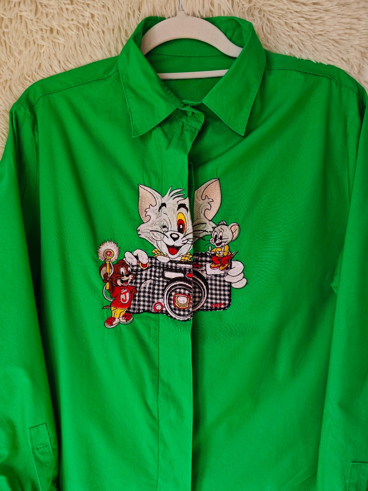 Camicia Tom & Jerry fotografo verde
