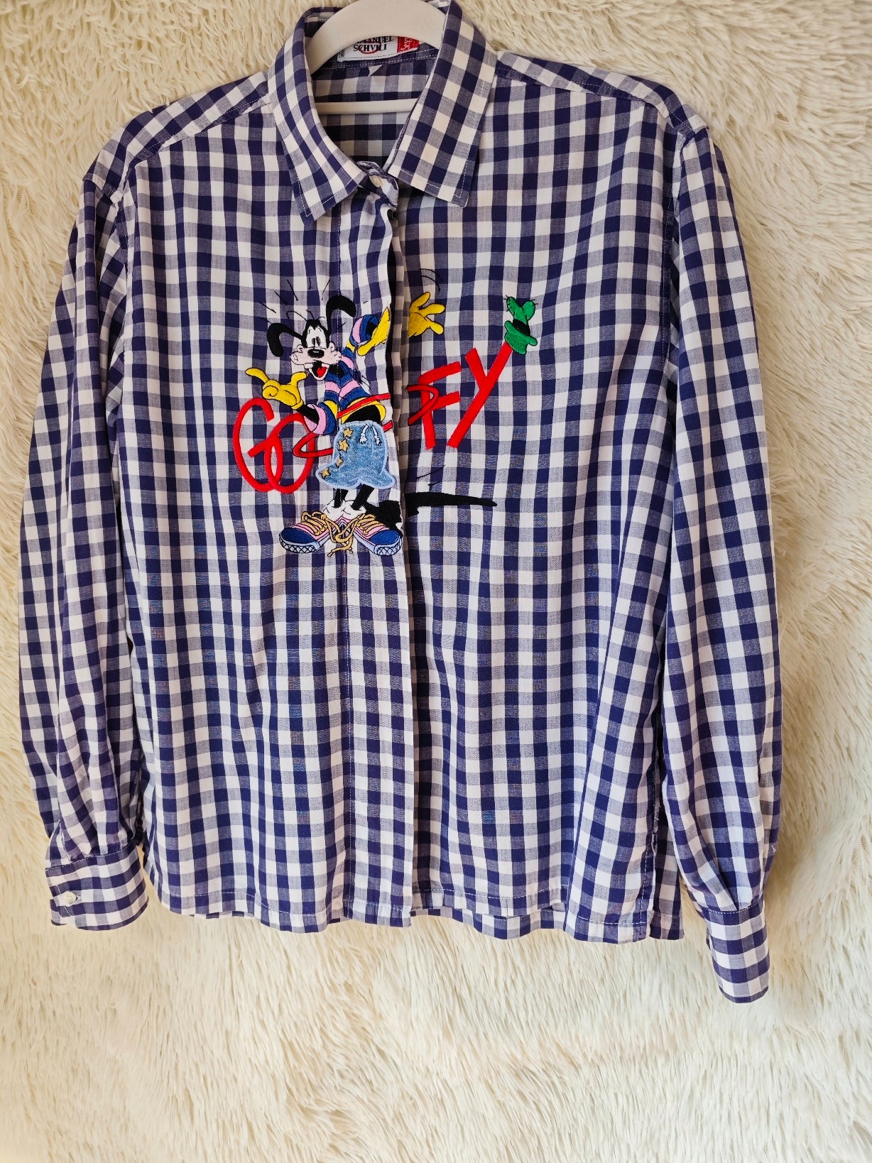 Camicia Goofy Vichy blu