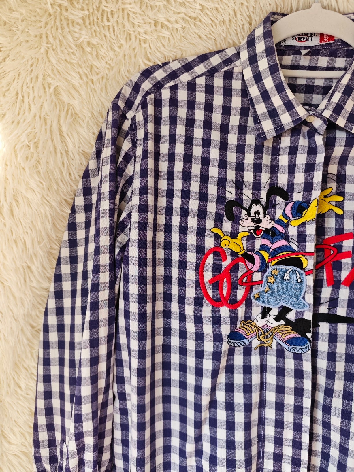 Camicia Goofy Vichy blu