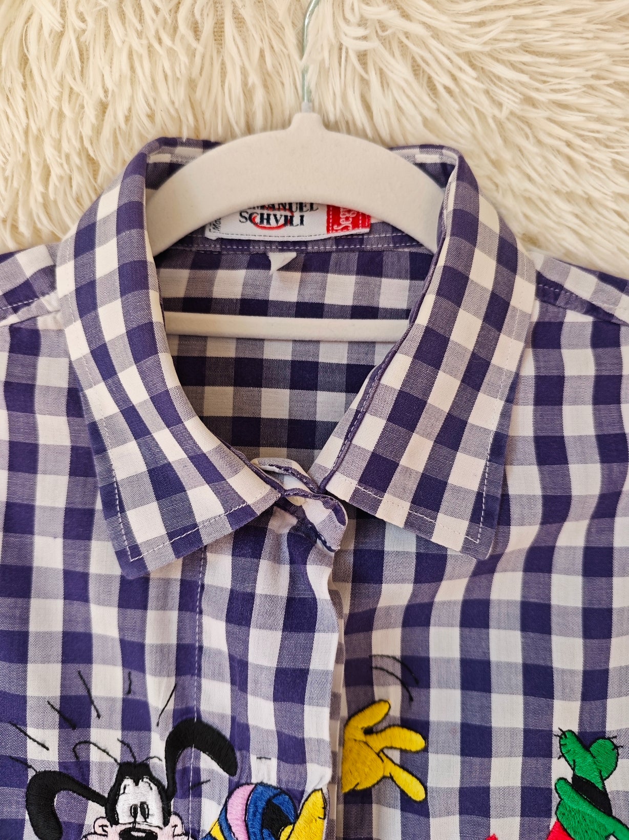 Camicia Goofy Vichy blu