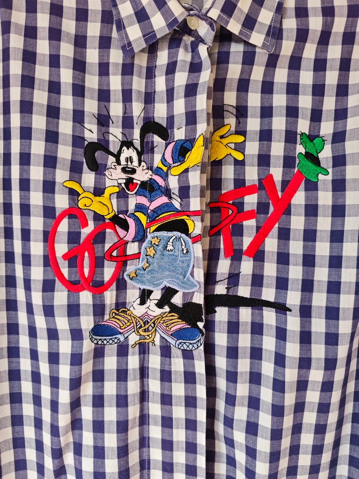 Camicia Goofy Vichy blu