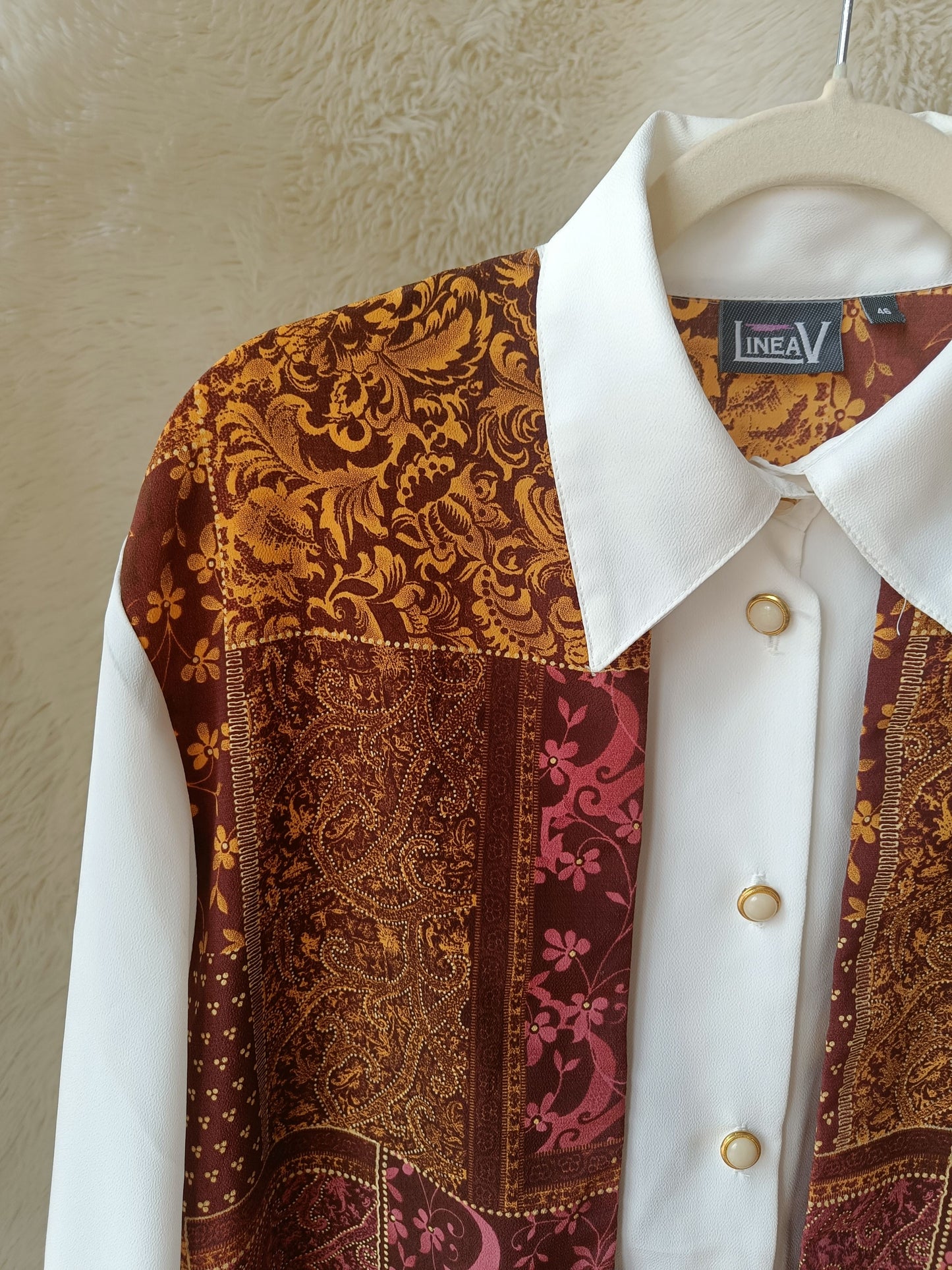 camicia vintage gilet damasco