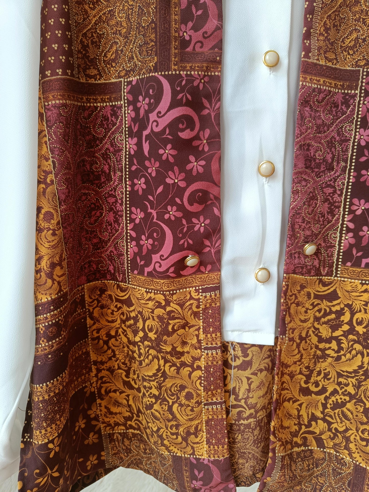 camicia vintage gilet damasco