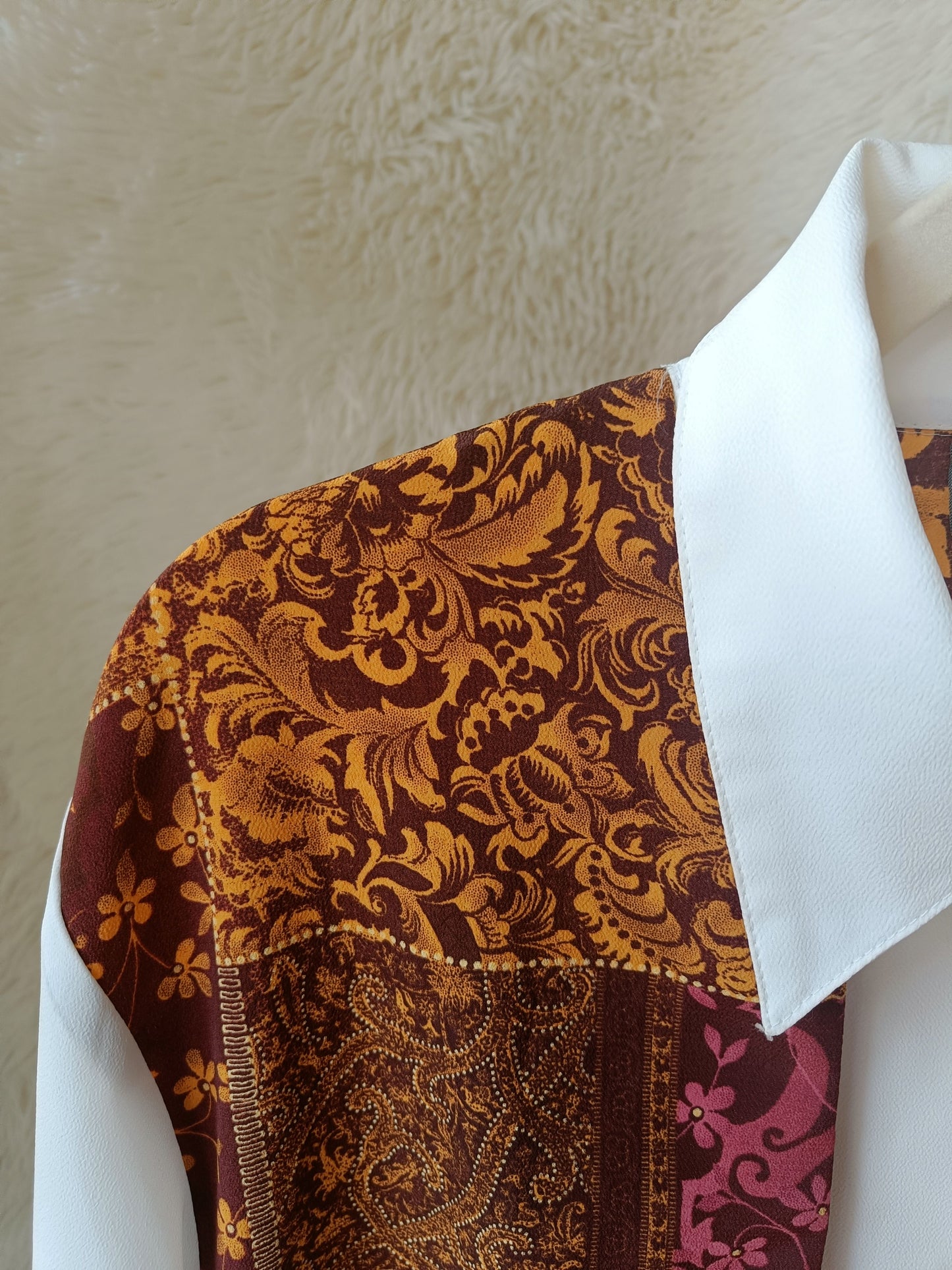 camicia vintage gilet damasco