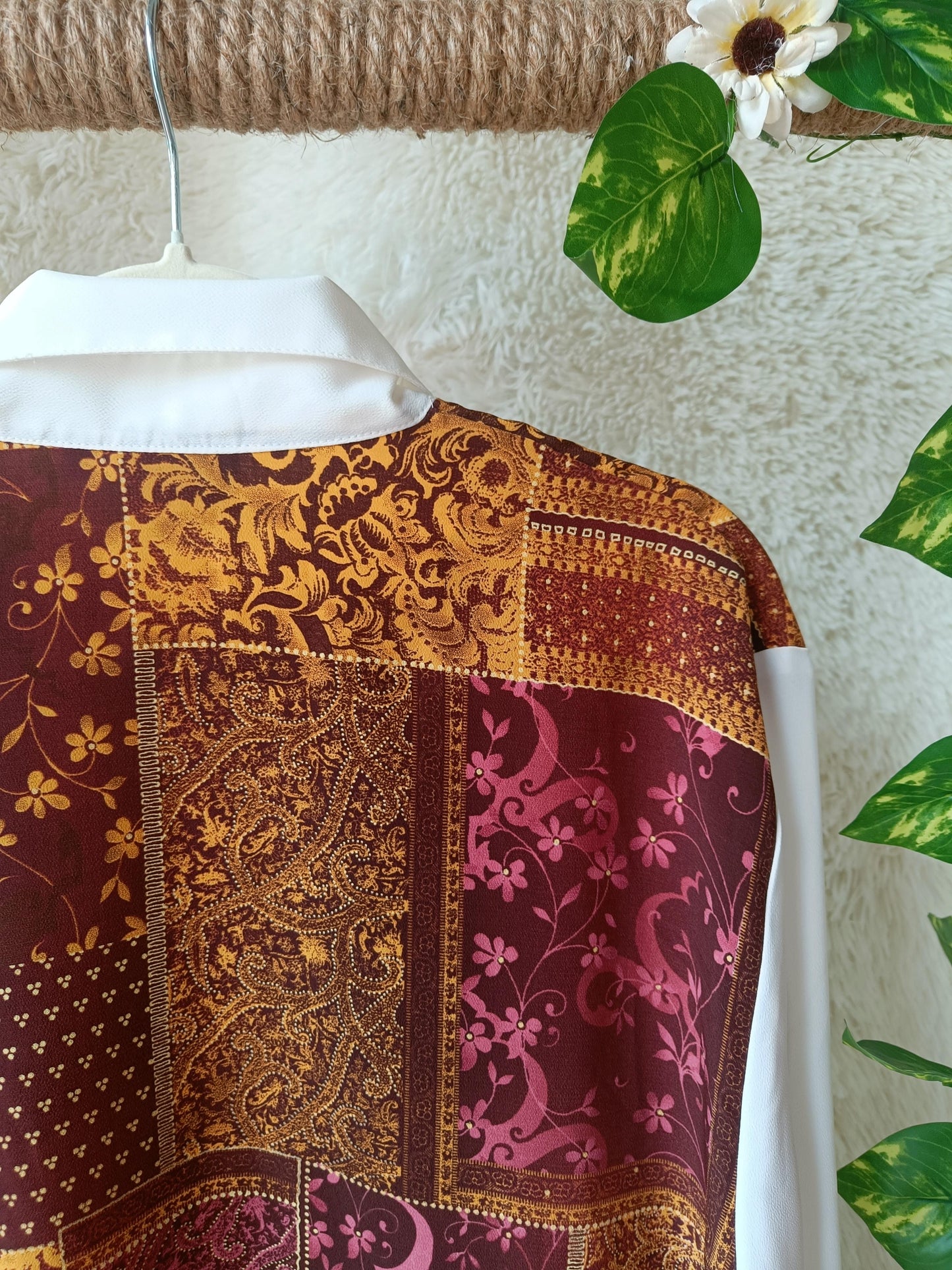 camicia vintage gilet damasco
