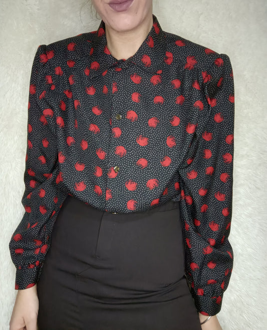 camicia vintage red spot