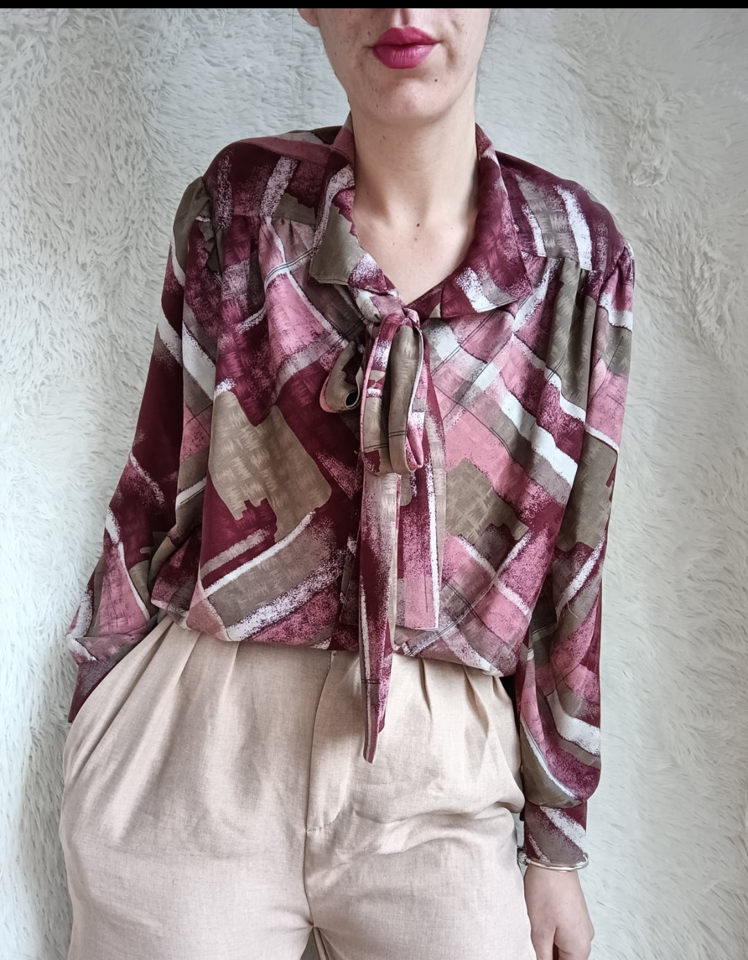 Camicia Vintage Sartoriale Bordeaux