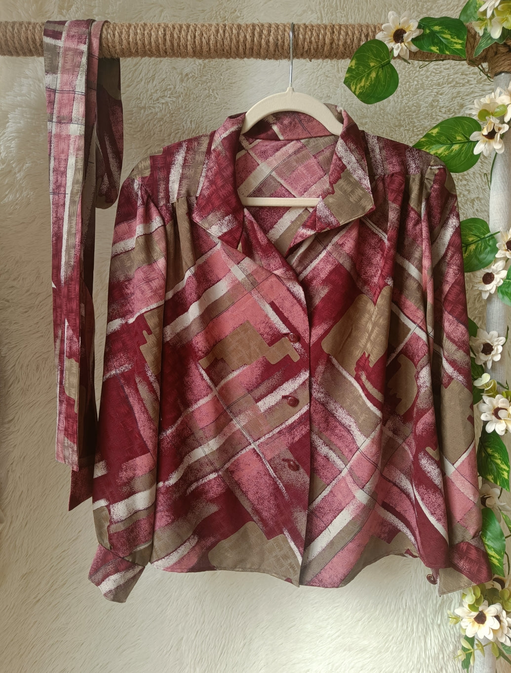 Camicia Vintage Sartoriale Bordeaux