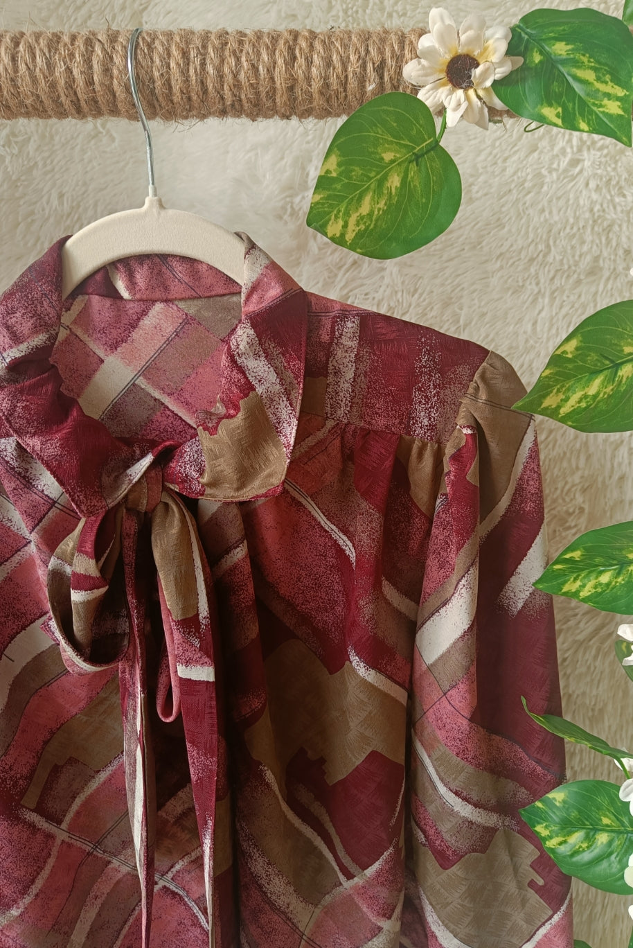 Camicia Vintage Sartoriale Bordeaux