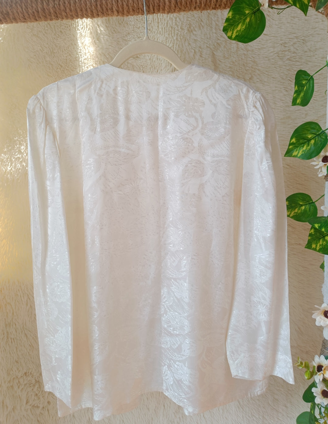 Camicia Jacquard Bianca
