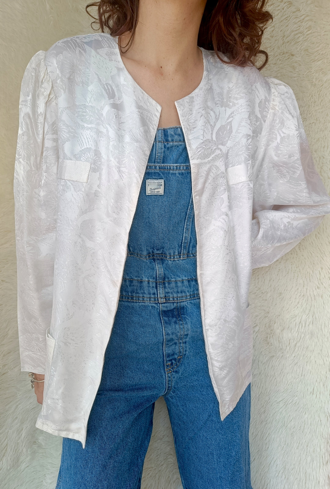 Camicia Jacquard Bianca