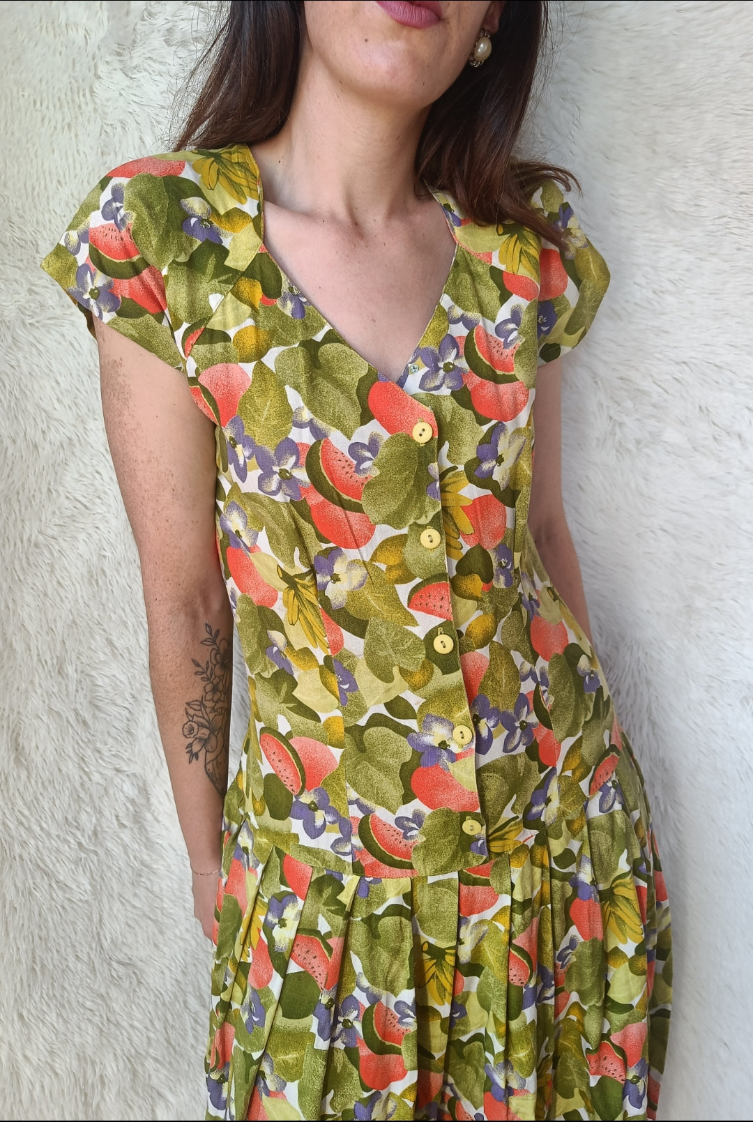 Vestito fantasia frutta anni '80