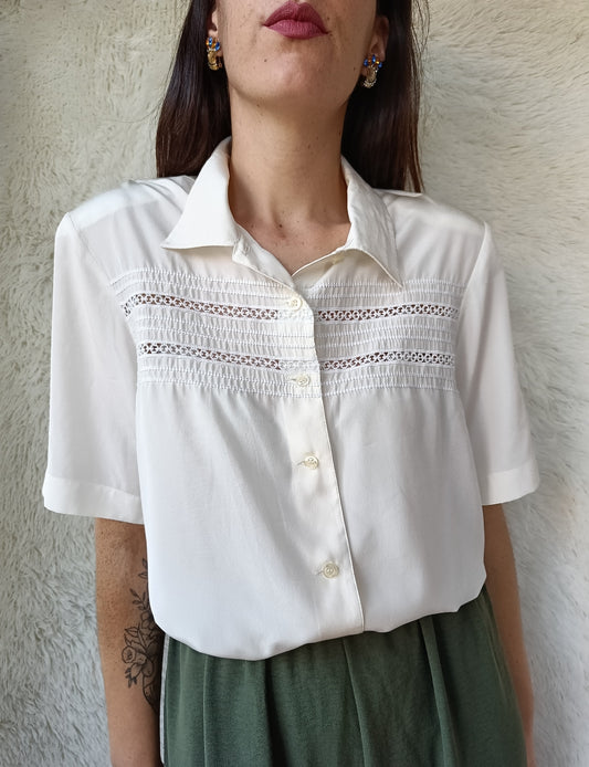 Camicia pizzo avorio