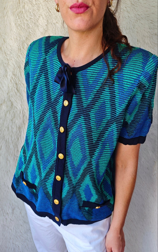 Cardigan vintage anni ‘80 in cotone