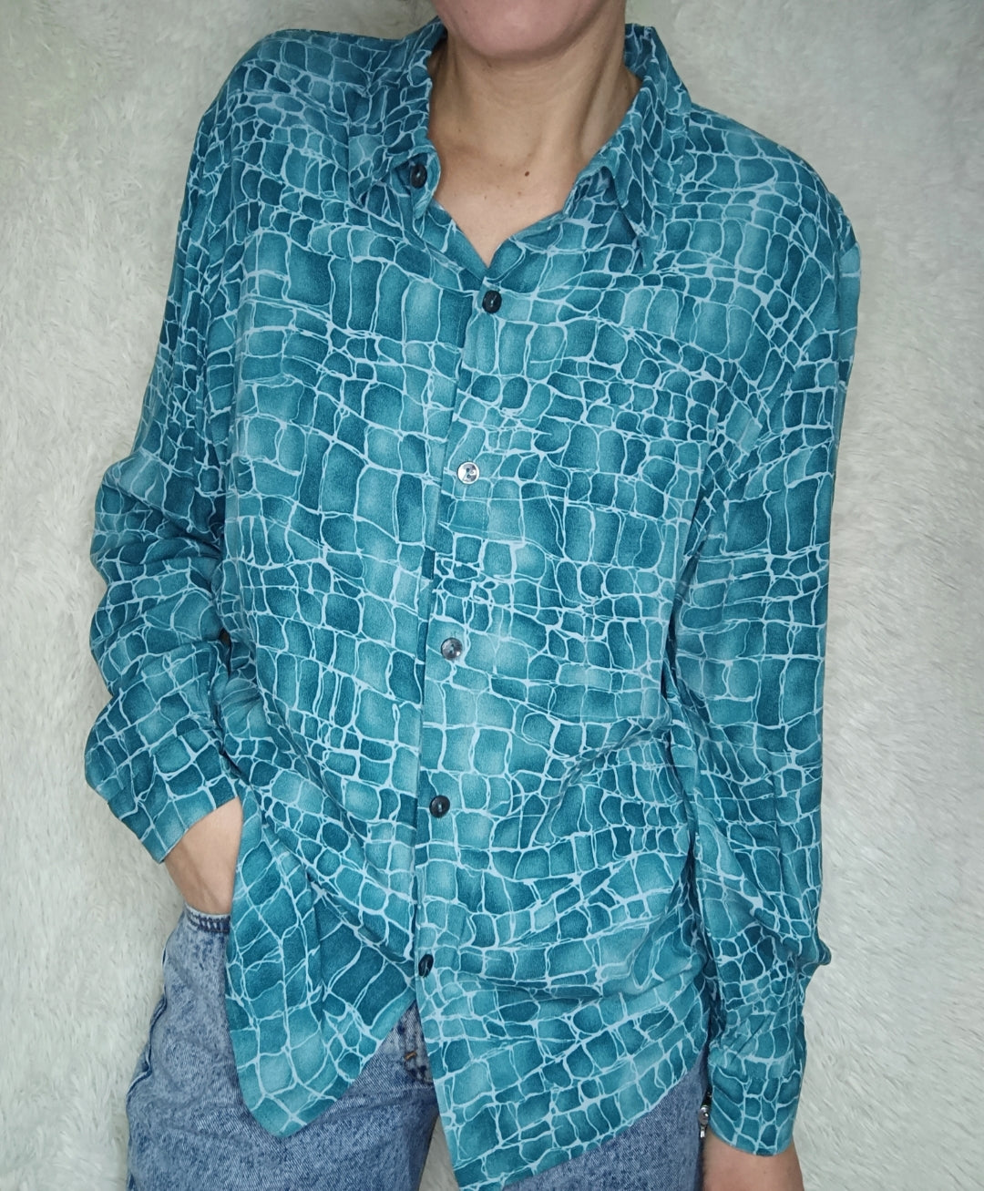 Camicia turchese acqua